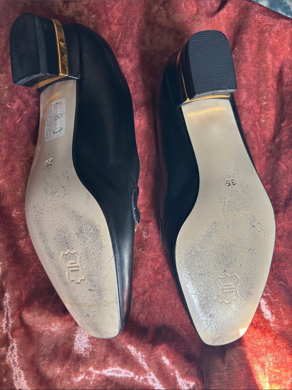 Bally Black Leather & Suede Loafers with Gold Hardware - Picture 3 of 5